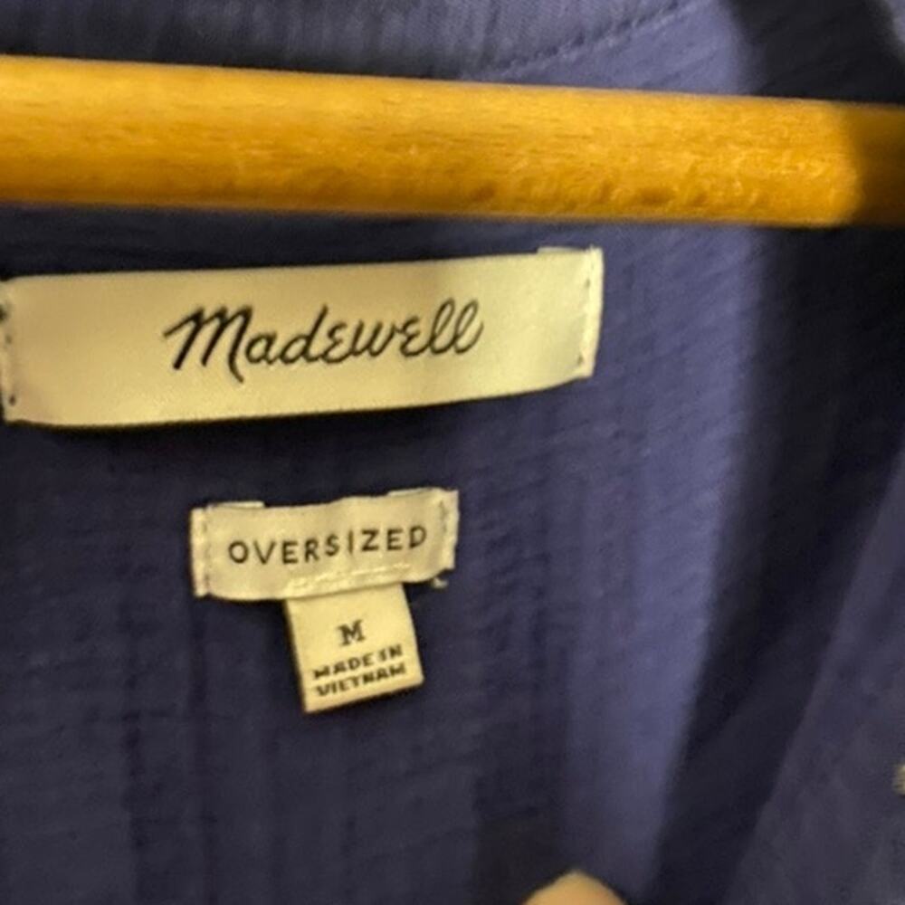 Madewell Superoversized Shirt Cotton Gauzy Collared Button Down Shacket - Picture 10 of 13